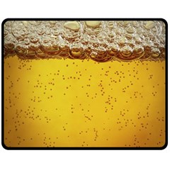 Beer-bubbles-jeremy-hudson Double Sided Fleece Blanket (medium)  by nate14shop