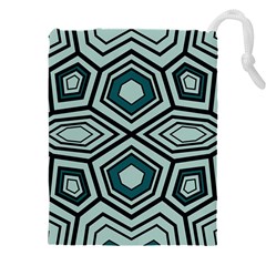 Abstract Pattern Geometric Backgrounds Drawstring Pouch (4xl) by Eskimos