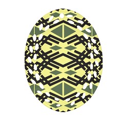 Abstract Pattern Geometric Backgrounds Oval Filigree Ornament (two Sides) by Eskimos