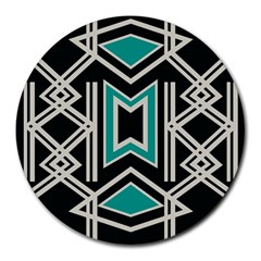 Abstract Pattern Geometric Backgrounds  Round Mousepads by Eskimos