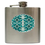 Abstract pattern geometric backgrounds  Hip Flask (6 oz) Front