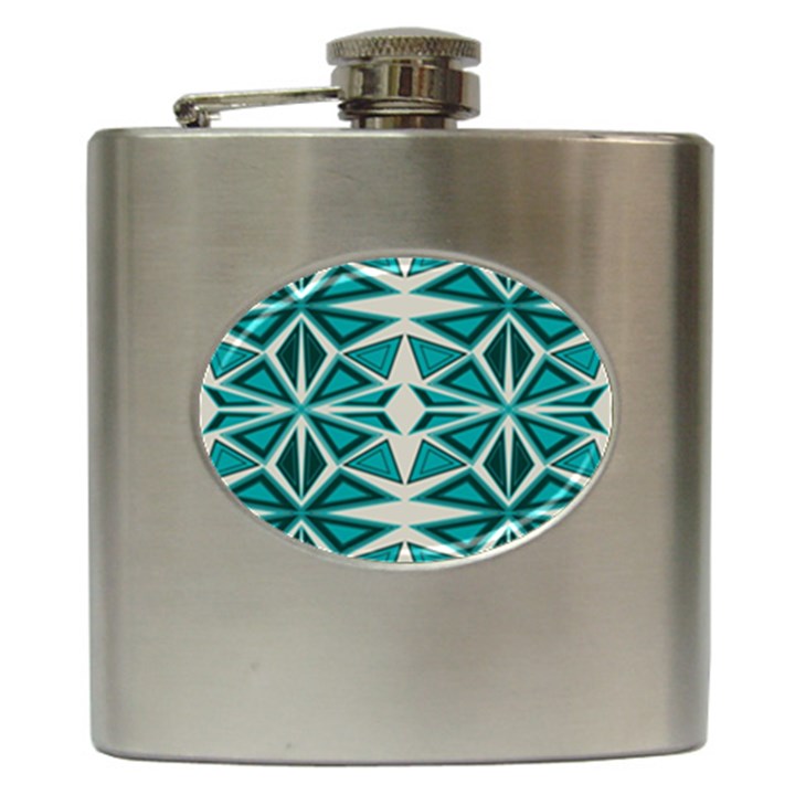 Abstract pattern geometric backgrounds  Hip Flask (6 oz)