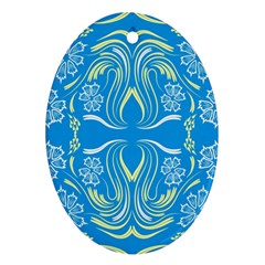 Folk Flowers Print Floral Pattern Ethnic Art Ornament (oval) by Eskimos