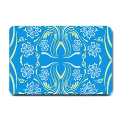 Folk Flowers Print Floral Pattern Ethnic Art Small Doormat  by Eskimos