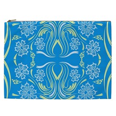 Folk Flowers Print Floral Pattern Ethnic Art Cosmetic Bag (xxl) by Eskimos