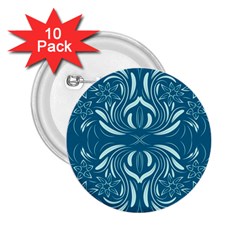 Folk Flowers Print Floral Pattern Ethnic Art 2 25  Buttons (10 Pack)  by Eskimos