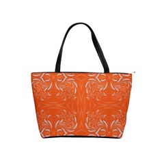 Folk Flowers Print Floral Pattern Ethnic Art Classic Shoulder Handbag by Eskimos