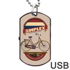 Simplex Bike 001 Design By Trijava Dog Tag Usb Flash (one Side) by nate14shop