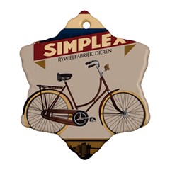 Simplex Bike 001 Design By Trijava Snowflake Ornament (two Sides) by nate14shop