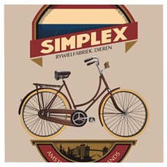 Simplex Bike 001 Design By Trijava Wooden Puzzle Square by nate14shop