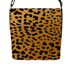 Animal Print - Leopard Jaguar Dots Flap Closure Messenger Bag (l) by ConteMonfrey