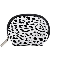 Black And White Leopard Dots Jaguar Accessory Pouch (small) by ConteMonfrey