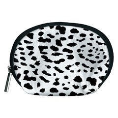 Black And White Leopard Dots Jaguar Accessory Pouch (medium) by ConteMonfrey