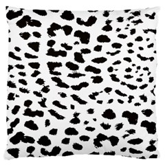 Black And White Leopard Dots Jaguar Large Flano Cushion Case (two Sides) by ConteMonfrey