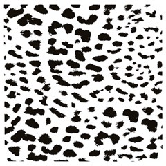 Black And White Leopard Dots Jaguar Wooden Puzzle Square