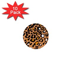 Leopard Jaguar Dots 1  Mini Buttons (10 Pack)  by ConteMonfrey