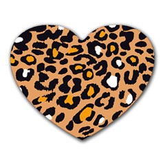 Leopard Jaguar Dots Heart Mousepads by ConteMonfrey