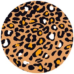 Leopard Jaguar Dots Wooden Puzzle Round
