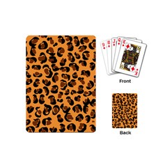Orange Leopard Jaguar Dots Playing Cards Single Design (mini) by ConteMonfrey
