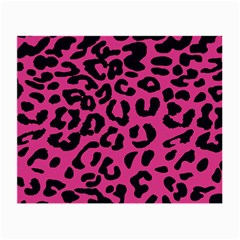 Leopard Print Jaguar Dots Pink Neon Small Glasses Cloth by ConteMonfrey