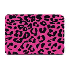 Leopard Print Jaguar Dots Pink Neon Plate Mats by ConteMonfrey