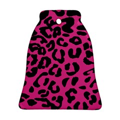 Leopard Print Jaguar Dots Pink Neon Ornament (bell) by ConteMonfrey