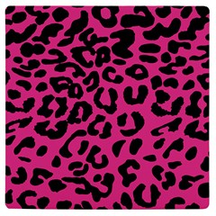 Leopard Print Jaguar Dots Pink Neon Uv Print Square Tile Coaster  by ConteMonfrey