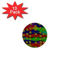 Blooming Stars On The Rainbow So Rare 1  Mini Buttons (10 Pack)  by pepitasart