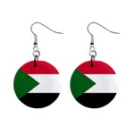 Sudan Flag Mini Button Earrings