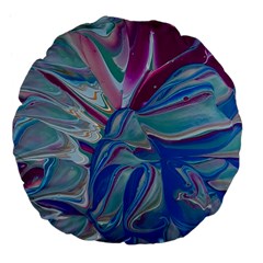 The Painted Shell Large 18  Premium Flano Round Cushions by kaleidomarblingart