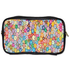 Floral Flowers Toiletries Bag (two Sides) by artworkshop