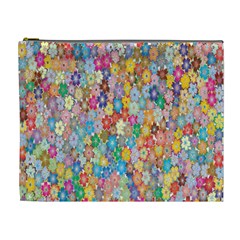 Floral Flowers Cosmetic Bag (xl) by artworkshop