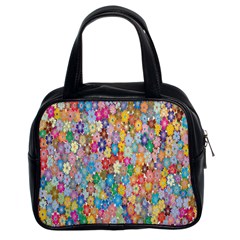 Floral Flowers Classic Handbag (two Sides)