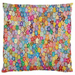 Floral Flowers Standard Flano Cushion Case (one Side) by artworkshop