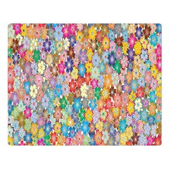 Floral Flowers Double Sided Flano Blanket (large)  by artworkshop