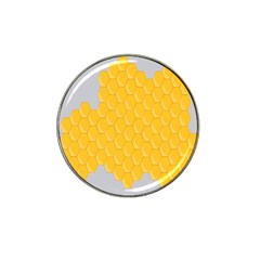 Hexagons Yellow Honeycomb Hive Bee Hive Pattern Hat Clip Ball Marker (4 Pack) by artworkshop