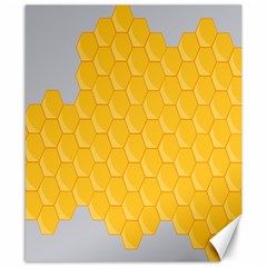 Hexagons Yellow Honeycomb Hive Bee Hive Pattern Canvas 8  X 10  by artworkshop