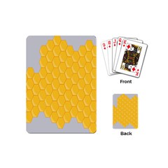 Hexagons Yellow Honeycomb Hive Bee Hive Pattern Playing Cards Single Design (mini) by artworkshop