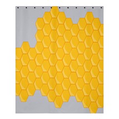 Hexagons Yellow Honeycomb Hive Bee Hive Pattern Shower Curtain 60  X 72  (medium)  by artworkshop