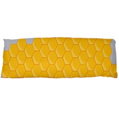 Hexagons Yellow Honeycomb Hive Bee Hive Pattern Body Pillow Case Dakimakura (two Sides)