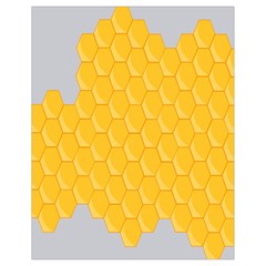 Hexagons Yellow Honeycomb Hive Bee Hive Pattern Drawstring Bag (small)