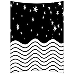 Black And White Waves And Stars Abstract Backdrop Clipart Back Support Cushion