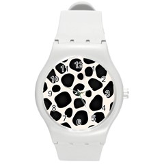 Texture Design Wallpaperpublic Round Plastic Sport Watch (M)