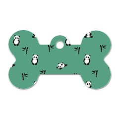 Pandas Pattern Dog Tag Bone (one Side) by artworkshop