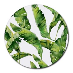 Sheets Tropical Plant Palm Summer Exotic Round Mousepads by artworkshop