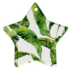 Sheets Tropical Plant Palm Summer Exotic Ornament (star) by artworkshop