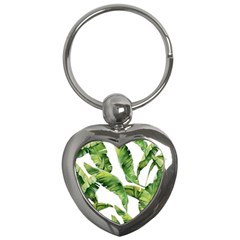 Sheets Tropical Plant Palm Summer Exotic Key Chain (heart) by artworkshop