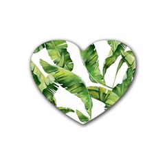 Sheets Tropical Plant Palm Summer Exotic Rubber Coaster (heart)