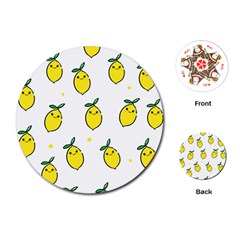 Pattern Lemon Texture Playing Cards Single Design (Round)