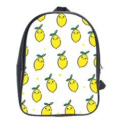 Pattern Lemon Texture School Bag (xl) by artworkshop